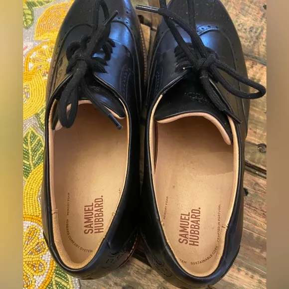 NWOT Samuel Hubbard 'Tipping Point' Wingtip Oxford In Black Leather