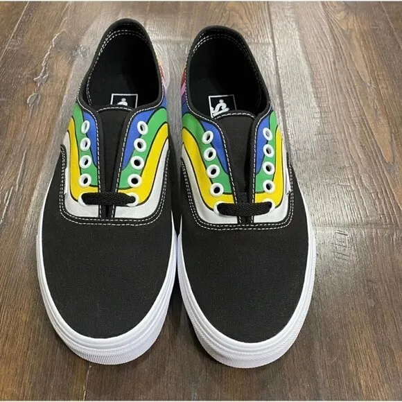 NWOT Vans Authentic Refract Rainbow Sneakers Size 13 Men