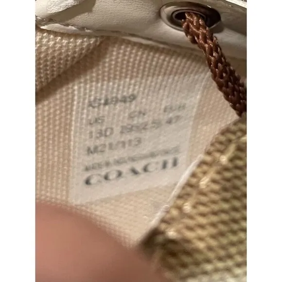 NWT $150 Coach Clip Low Top Sneaker Signature Khaki Saddle Men's 13D