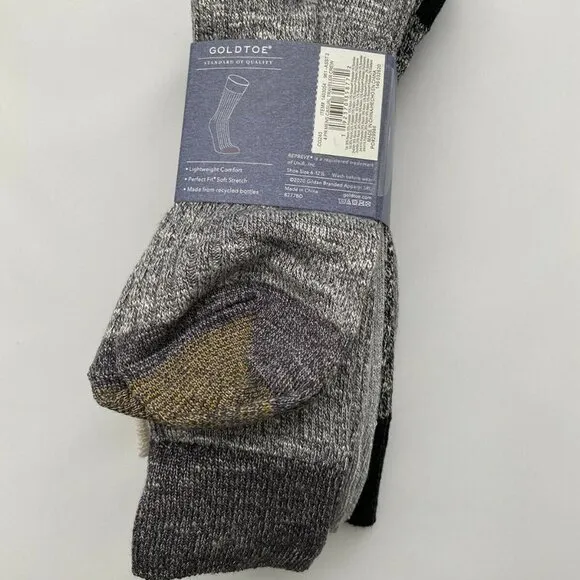 NWT - (8 Pack)Gold Toe Men's Casual Traveler Crew Socks Fits Shoes - Siz…