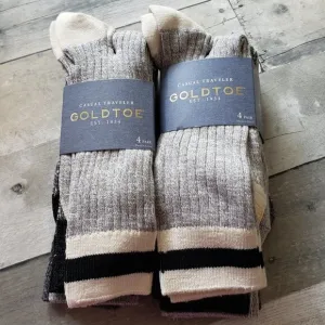 NWT - (8 Pack)Gold Toe Men's Casual Traveler Crew Socks Fits Shoes - Siz…