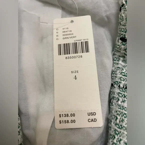 NWT Anthropologie Maeve Tweed Vest