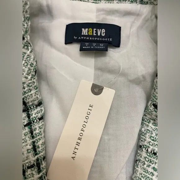 NWT Anthropologie Maeve Tweed Vest