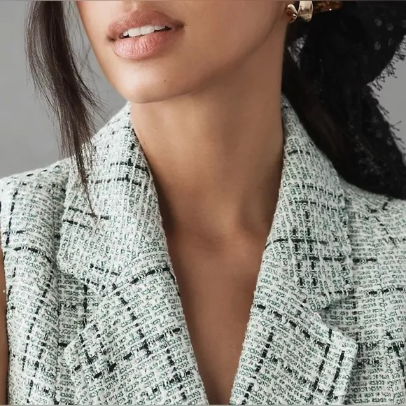 NWT Anthropologie Maeve Tweed Vest