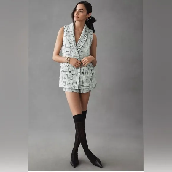 NWT Anthropologie Maeve Tweed Vest