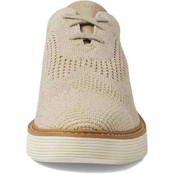 NWT Cole Haan Women's OriginalGrand Platform Stitchlite Oxford Shoes,Beige-Size7