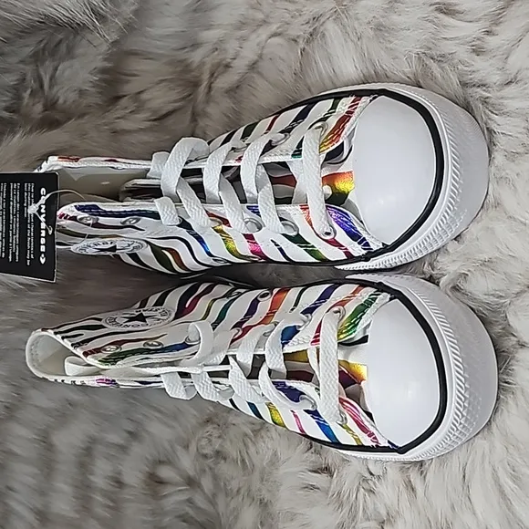NWT Converse Girls' Chuck Taylor Multicolor All Star Hi Top Sneakers Sz 2