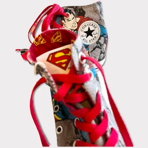 NWT Converse LIMITED EDITION DC Superman Sneakers Sz 3