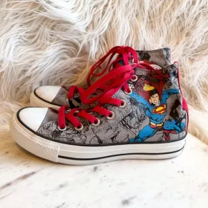 NWT Converse LIMITED EDITION DC Superman Sneakers Sz 3