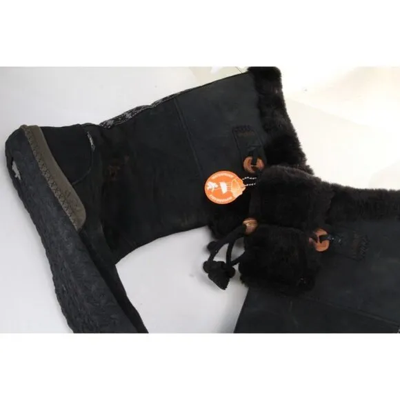 NWT cushe cabin fever winter boots faux fur womens shoes leather waterproof 7