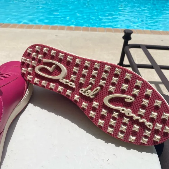 NWT Duca del Cosma - mimosa pink leather golf shoe