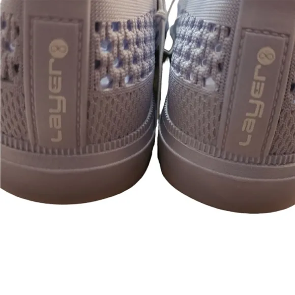 NWT Layer 8 Katie Rubber comfy Shoes Denim Blue Size 8
