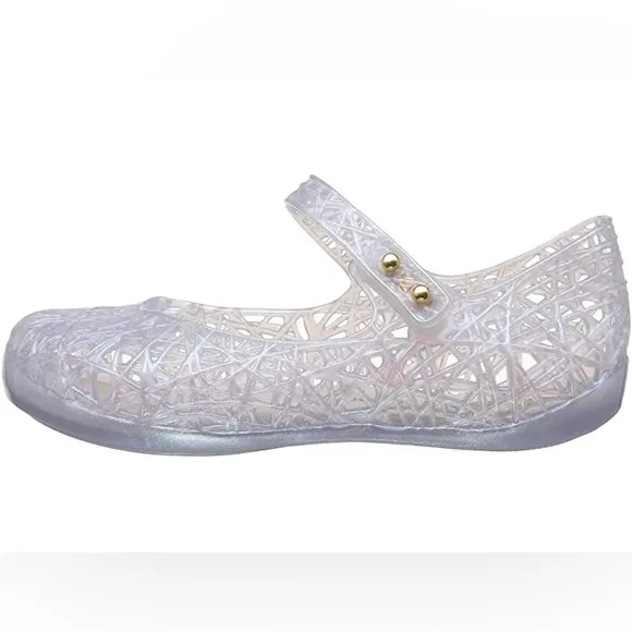 NWT MINI MELISSA Campana Zig Zag Kids Mary Jane Flats Size 5T
