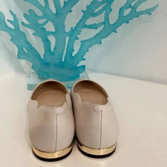 NWT NINE WEST CREAM COLOR FLATS POINTY SHOES SZ 7 M
