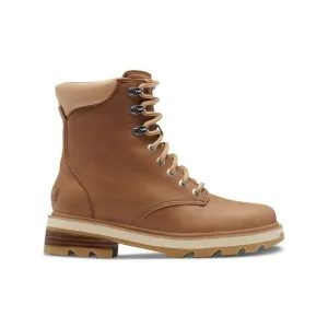 NWT SOREL Womens Beige 1&quot; Platform Lennox Round Toe Leather Boots Shoes 9.5
