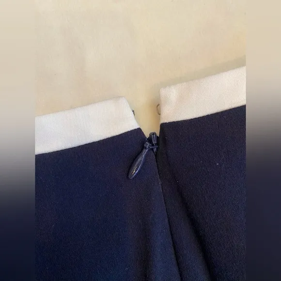 NWT Talbots Navy with White Trim MIDI Dress