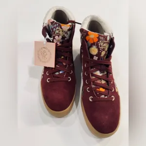 NWT women’s size 9 Burgundy Tahoe Suede Keds (and Rifle Paper) high top sneakers