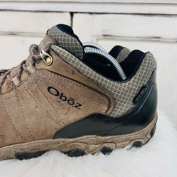 Oboz Bridger Low B-Dry Waterproof Canteen Brown Waterproof Hiking Shoes ~Mens 12