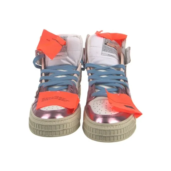 Off-White Court Cup Sole 3.0 High Top Sneakers by Virgil Abloh. Euro sz 35/US 5.