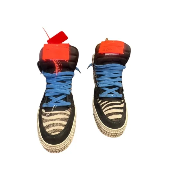 Off-White Cup Sole 3.0 Sneakers Court Mixed Media High Top Sneakers size 42