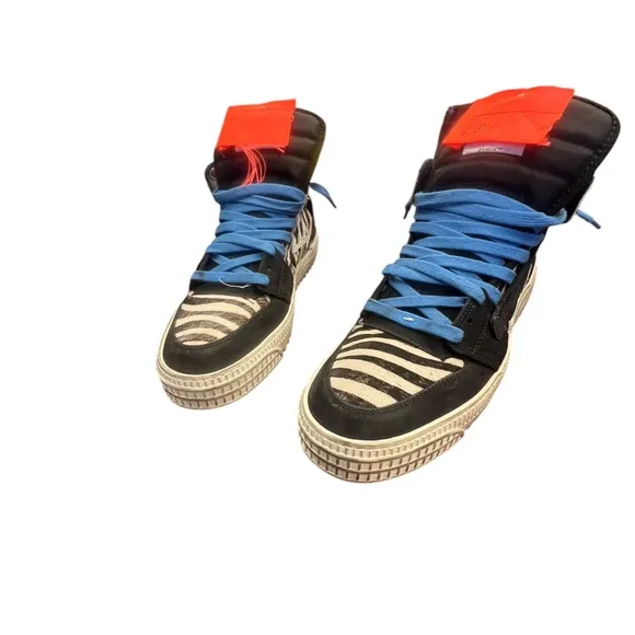 Off-White Cup Sole 3.0 Sneakers Court Mixed Media High Top Sneakers size 42