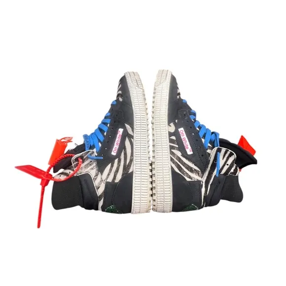 Off-White Cup Sole 3.0 Sneakers Court Mixed Media High Top Sneakers size 42