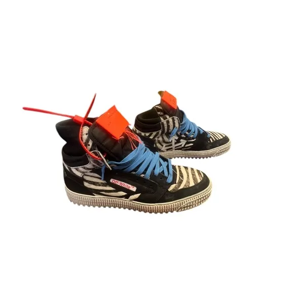Off-White Cup Sole 3.0 Sneakers Court Mixed Media High Top Sneakers size 42
