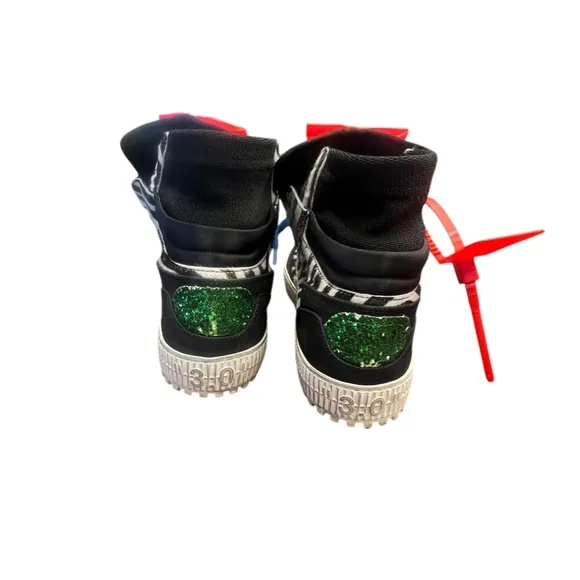 Off-White Cup Sole 3.0 Sneakers Court Mixed Media High Top Sneakers size 42