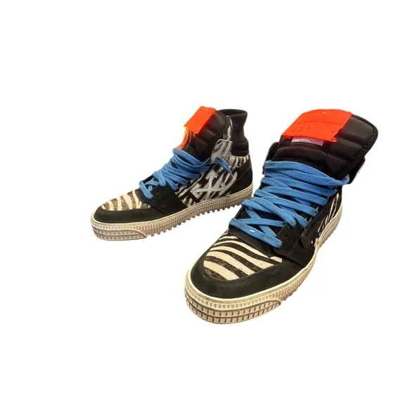 Off-White Cup Sole 3.0 Sneakers Court Mixed Media High Top Sneakers size 42