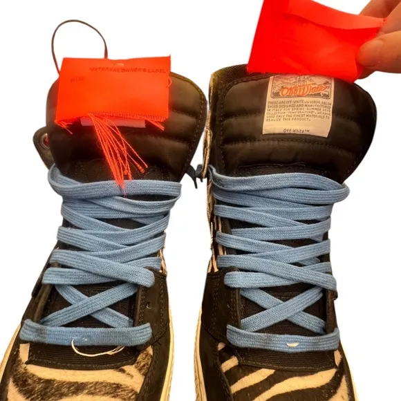 Off-White Cup Sole 3.0 Sneakers Court Mixed Media High Top Sneakers size 42