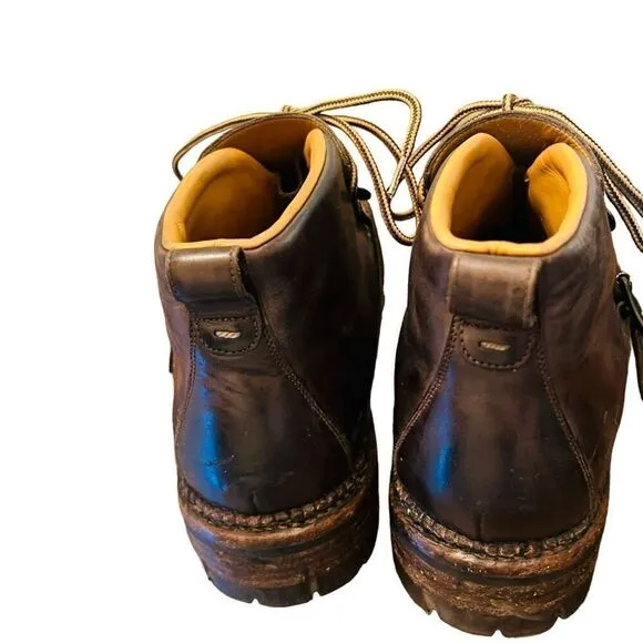 o'keeffe alvis pebble-grain leather hiking boots size 10 1/2 men’s lace up