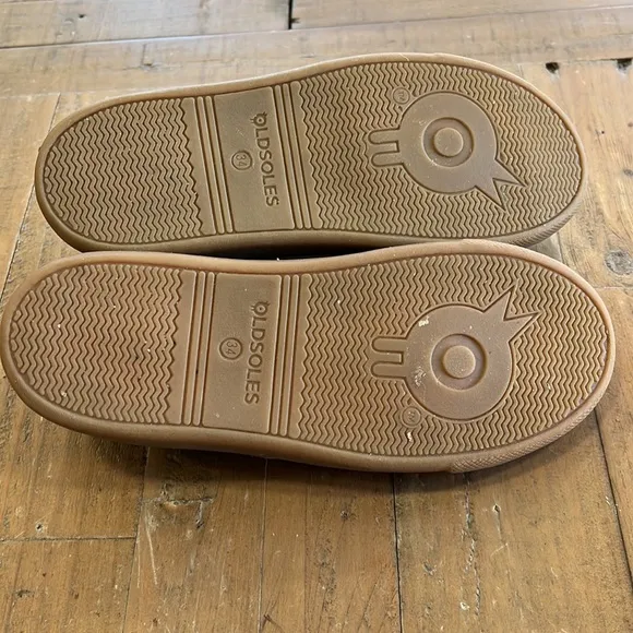 Old soles step markert brown leather sneakers