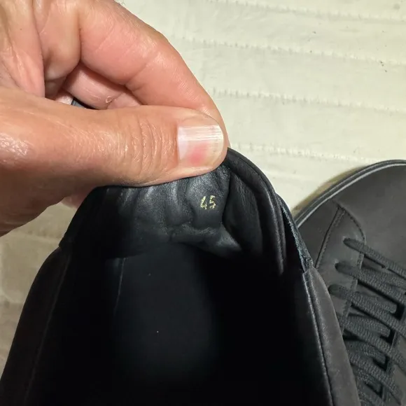 Oliver Cabell Black Minimalist Sneakers - Nubuck Leather Matte Black-