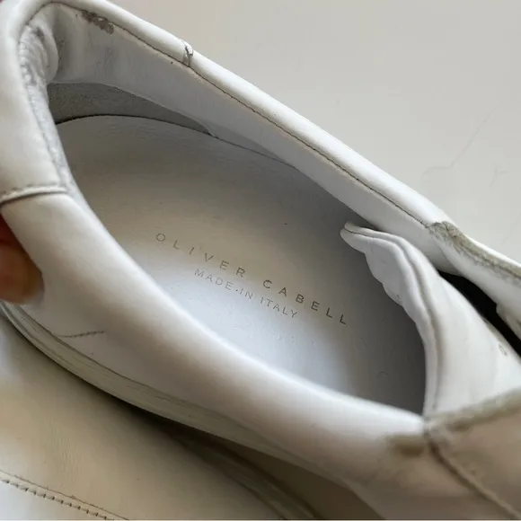 Oliver Cabell Women's Sneakers 42 11 Low 1 White Leather Classic Lace Up Flat