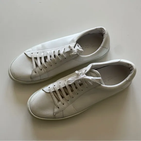 Oliver Cabell Women's Sneakers 42 11 Low 1 White Leather Classic Lace Up Flat