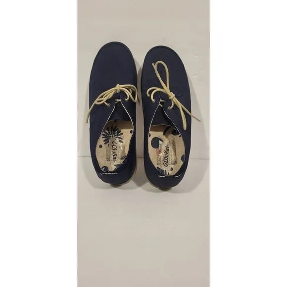 OluKai Lace Up Shoes Men's 11 Blue Canvas‎ Leather Honolulu Lace Mesh Casual