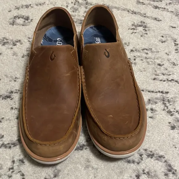 Olukai Men's Brown Slip-On Shoes Size 10.5