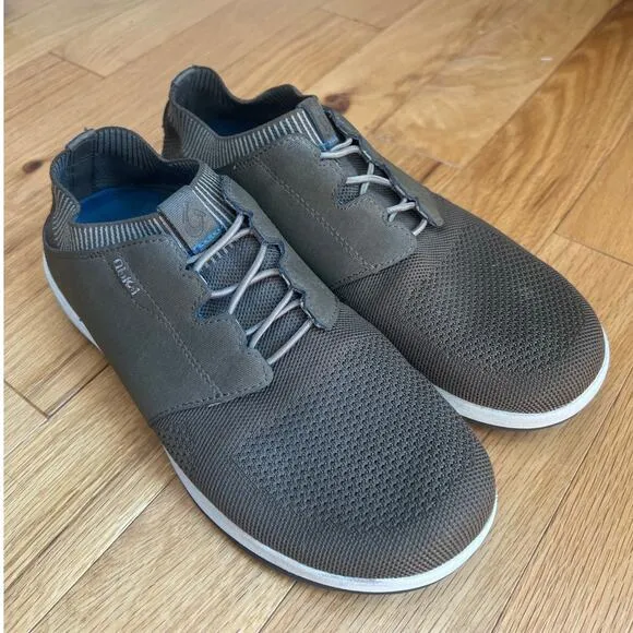 Olukai Men's Makia Ulana Kai Woven Shoes 9.5 Casual Men's Pull On Shoes Green