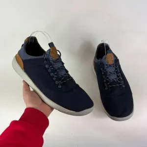 Olukai Nanea Li Running Sneakers Men 11.5 Blue Canvas Lace-Up Low Top 10485-TFVI