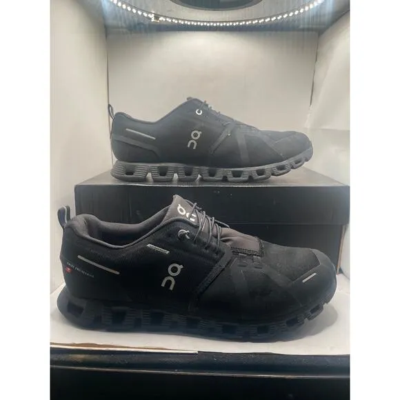On All Black Cloud 5 Waterproof Mens Athletic Shoes 59.98842 Size USM 11