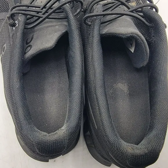 On Cloud 5 Womens 8 Triple Black Running Athletic Runners Sneaker Shoes Casual