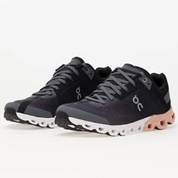 On Cloud Cloudflow Running Shoes in Rock Rose/Pink/Black Athletic Sneakers!!