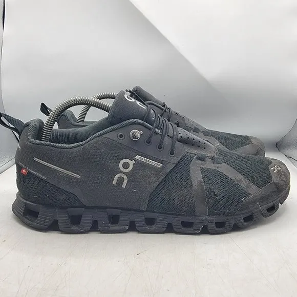 On Cloud Swiss Engineering Mens 8.5 Waterproof Black Running Shoes Sneakers