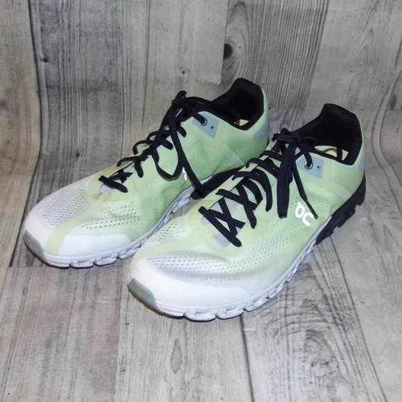 ON Cloudflow Meadow Green/White Sneakers Mens Size 12