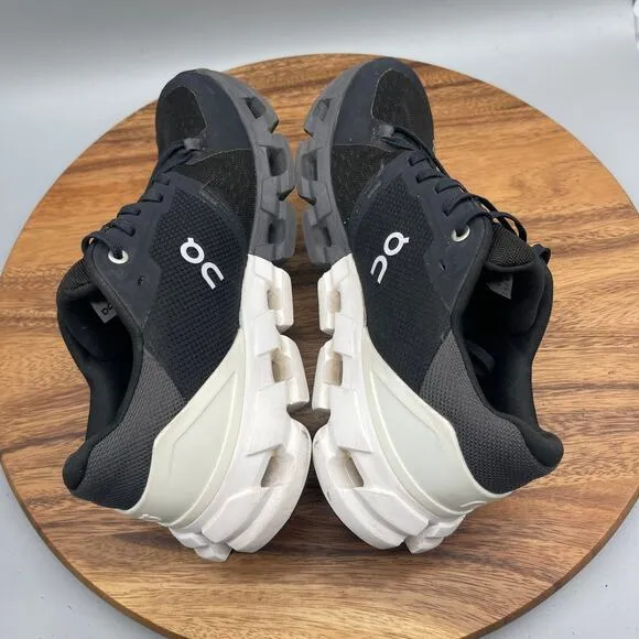 On Cloudflyer 4 Shoes Womens 9.5 Black White Running Comfort Walking Trainers