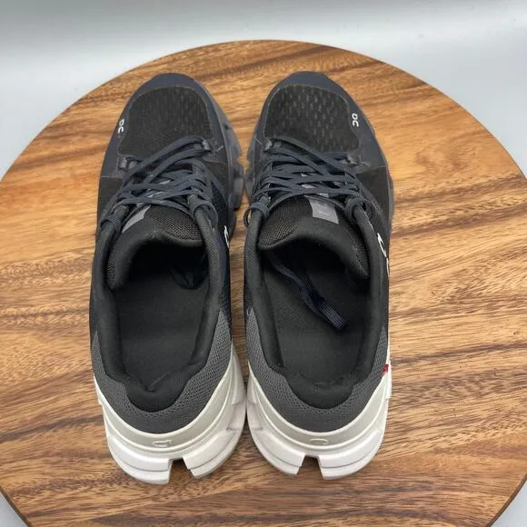 On Cloudflyer 4 Shoes Womens 9.5 Black White Running Comfort Walking Trainers