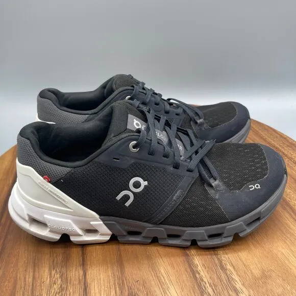 On Cloudflyer 4 Shoes Womens 9.5 Black White Running Comfort Walking Trainers