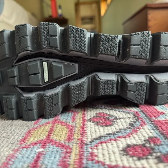 On Cloudrock Trek Waterproof Gray Black Shoes with CloudTec Technology