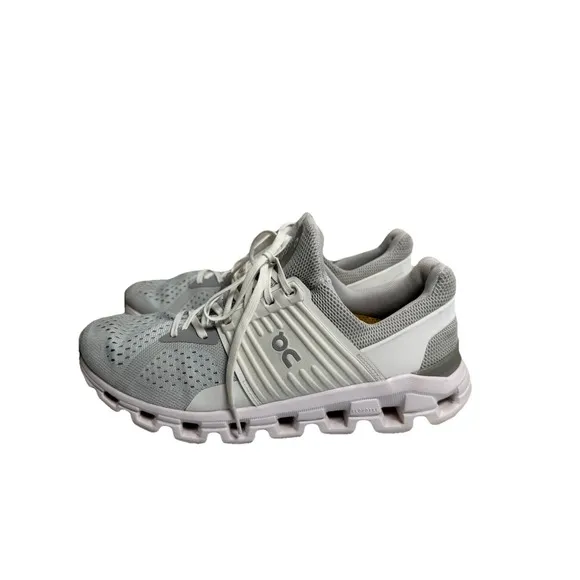 On Cloudswift Running Shoes Women's Size 10 Gray/White Currex Runpro Insoles