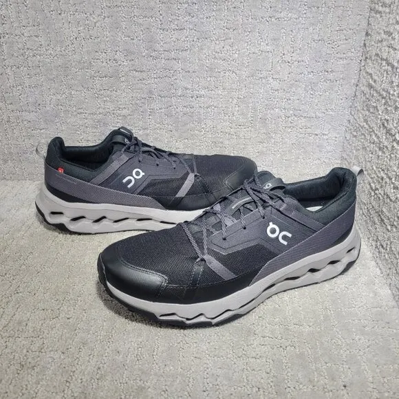 On Running Cloudhorizon Mens Size 13 Black Alloy Textile Synthetic Sneaker Shoes